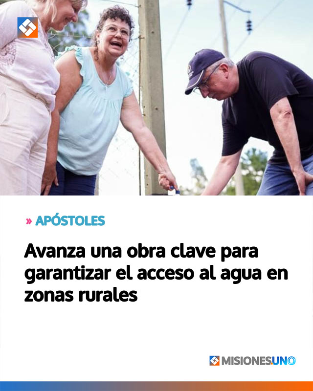 Avanza una obra clave para garantizar el acceso al agua en zonas rurales