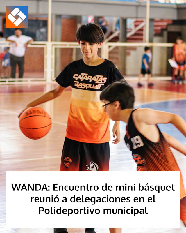 WANDA: Encuentro de mini básquet reunió a delegaciones en el Polideportivo municipal