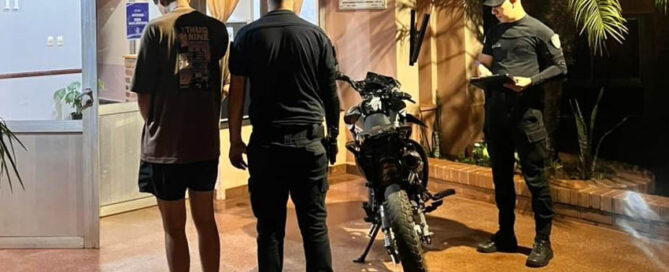 Detuvieron a motociclista que embistió a un policía al intentar huir de un control