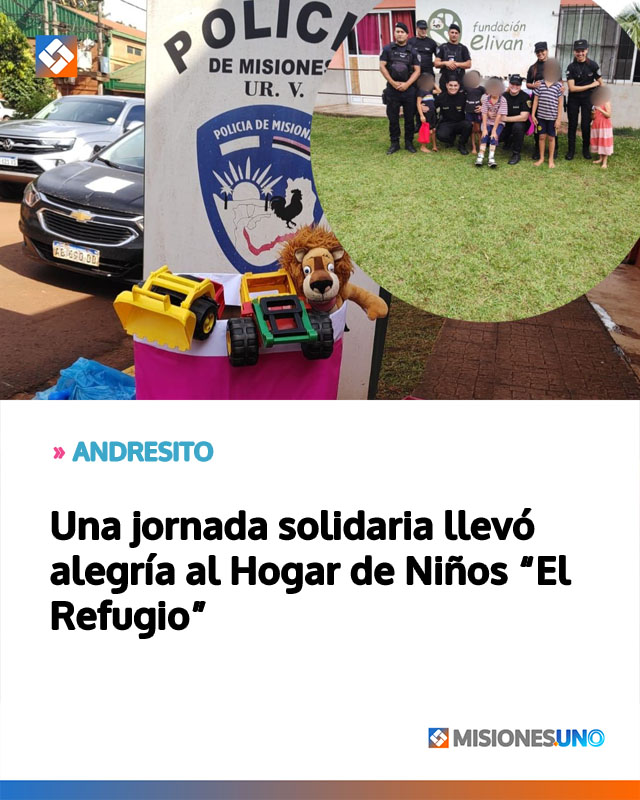 ANDRESITO: Una jornada solidaria llevó alegría al Hogar de Niños “El Refugio”