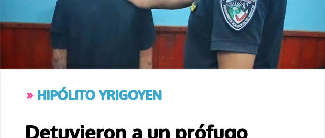 HIPÓLITO YRIGOYEN: Detuvieron a un prófugo bonaerense que viajaba como mochilero