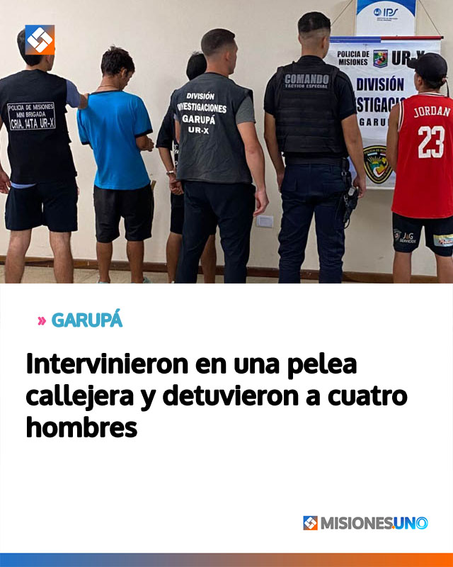 Intervinieron en una pelea callejera y detuvieron a cuatro hombres