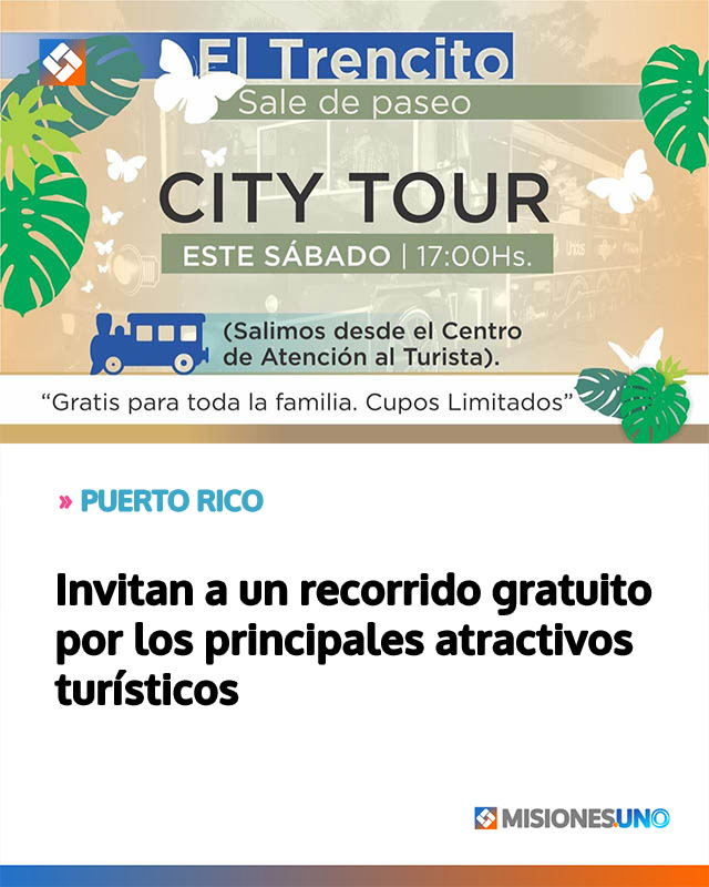 Invitan a un recorrido gratuito por los principales atractivos turísticos