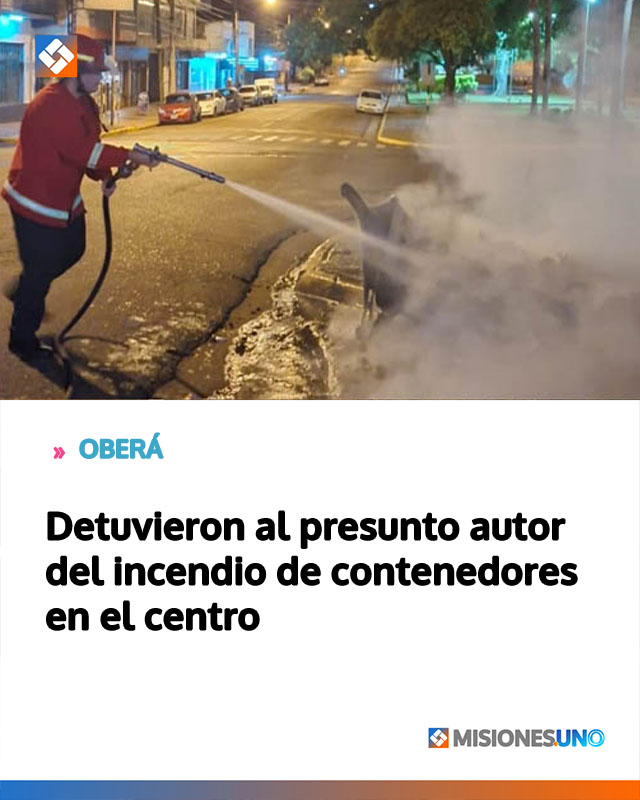 Detuvieron al presunto autor del incendio de contenedores en el centro
