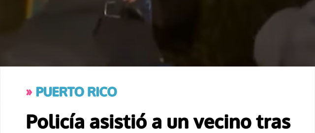 Policía asistió a un vecino tras sufrir un accidente doméstico en su vivienda
