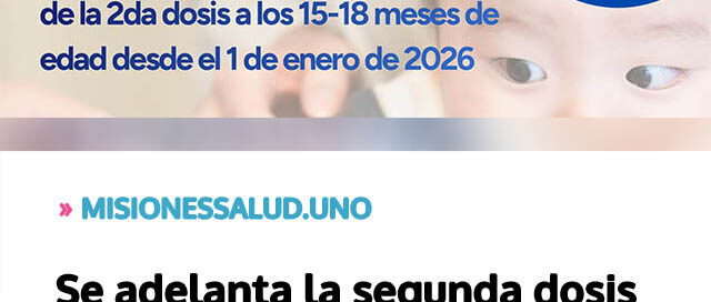 Se adelanta la segunda dosis de la vacuna triple viral