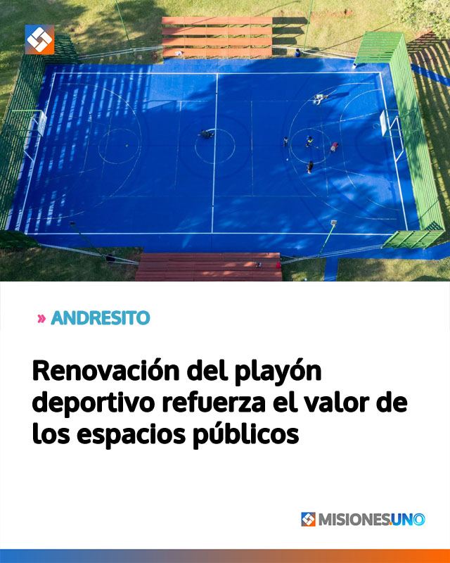 Renovación del playón deportivo refuerza el valor de los espacios públicos