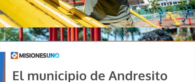 El municipio de Andresito realiza tareas de mantenimiento y puesta en valor en la plaza central