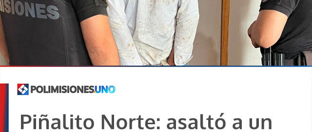 Piñalito Norte: asaltó a un remisero con un puñal y fue detenido tras un operativo encubierto