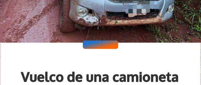 Vuelco de una camioneta en la Ruta Nacional 101 dejó una mujer herida